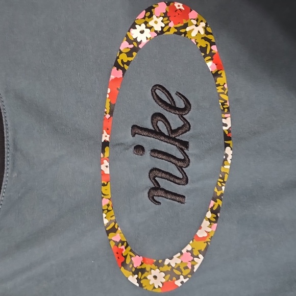 Nike Navy Tee with Floral Accent - Picture 3 of 4
